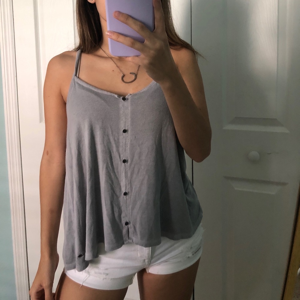 American Eagle grey soft tank